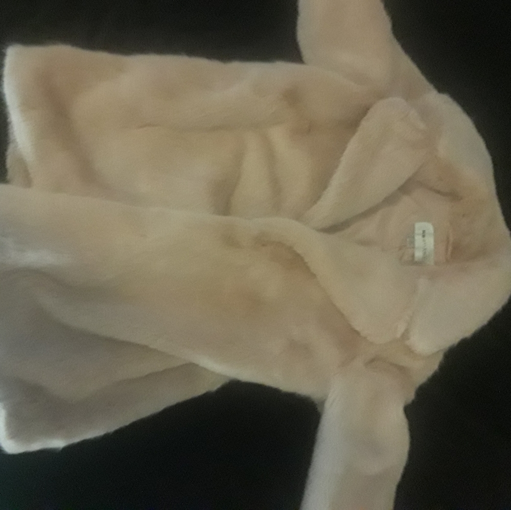 Powder Pink Faux Fur Coat